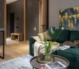 What color with a dark green sofa | Factory Street